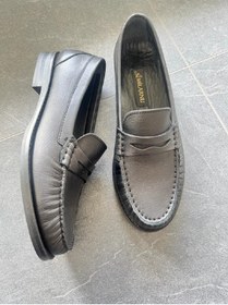 Resim MİLARNU Siyah Gerçek Deri Kolej Loafer Ayakkabı 