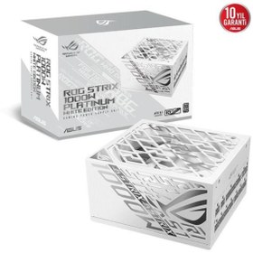 Resim ASUS 1000w 80 Platınum Rog Strıx 1000p Whıte Pcıe 5.0 Tam Modüler Power Supply Beyaz 