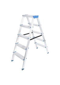 Resim 5+5 Çift Basamaklı Alüminyum Metal Merdiven Yükseklik 115cm Baş Genişlik 8cm 5131 