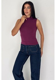 Resim Noa & Noa Kadın Kolsuz Boğazlı Basic Body Sleek Core Mor 