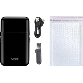 Resim Vgr Elektrikli Tıraş Makinesi Profesyonel Jilet Mini Sakal Düzeltici Tıraş Black Without Box Diğer 