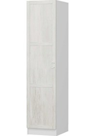 Resim Minar Kale 1 Kapaklı Dolap Beyaz - Eskitme Beyaz 210cm 