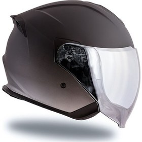 Resim Palio 2.0 Deepsky Mat Siyah-mat Titanium Güneş Vizörlü Açık Kask C3 Siyah 