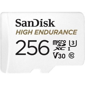 Resim SanDisk High Endurance SDSQQNR-256G-GN6IA 256GB microSDXC Class 10 V30 Adaptörlü Hafıza Kartı 