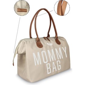 Resim Stylo Mommy Bag USA Baskılı Anne Bebek Bakım Çantası-Bej 