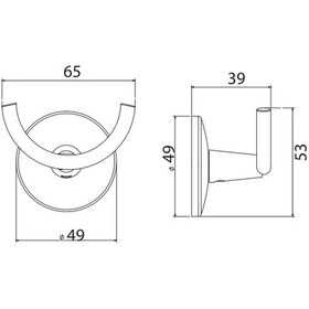 Resim Serel Lale İkili Banyo Askısı 140101013 Krom 