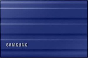 Resim Samsung Taşınabilir T7 SSD Shield, USB 3.2 Gen 1 TB, 1.050 MB/sn Okuma, 1.000 MB/sn Yazma, Mavi, MU-PE1T0R/WW 