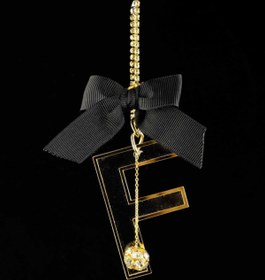Resim TASARIM ARABAM ATİKE ELİF AKIN Gold Şeffaf Dikiz Süsü F Harf 