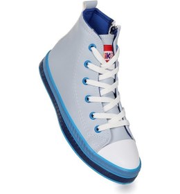 Resim Kiko Kids Pant Günlük Bağcıklı Fermuarlı Erkek Bebek Spor Ayakkabı Mavi Mavi 