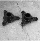 Resim Yaleker 110cc Atv507/516f/517f Ve Kart İçin Siyah 23t Splinli 78mm Aralıklı 3 Vida Alüminyum Arka Tekerlek Jantı Sol-sağ Çift 