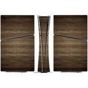 Resim Kt Grup Ahşap Desen Playstation 5 Slim Kasa Dijital Versiyon Sticker Kaplama Seti 