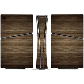 Resim Kt Grup Ahşap Desen Playstation 5 Slim Kasa Dijital Versiyon Sticker Kaplama Seti 