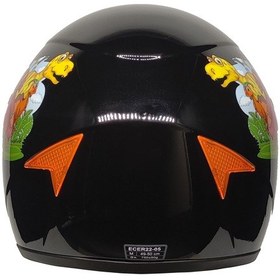 Resim Mts Full Face Motosiklet Çocuk Kaskı K4 Dino Black Siyah 