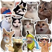 Resim 100 adet Sevimli ve Komik Kedi Mem Sticker - Yeniden Kullanılabilir, Kendinden Yapışkanlı, Glitterli Hayvan Baskısı, Defterler, Dizüstü Bilgisayarlar, Arabalar ve Daha Fazlası İçin İdeal, Defter Aksesuarları | Eğlenceli Kedi Tasarımı | Dayanıklı Stickerlar, Kedi Aksesuarları 