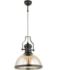 Resim Lampaluce Gladiatore Klasik Tekli Metal Ve Camlı Sarkıt Siyah 25X 