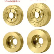 Resim 1 adet 1/10 RC Araba Denge Ağırlığı 1.9 inç/4.83 cm 2.2 inç/5.59 cm VP Tekerlek Pirinç Ağırlık Bloğu TRX-4 SCX10 Wraith VP Tekerlekleri İşlemeyi İyileştirme Sabitleme 