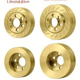 Resim 1 adet 1/10 RC Araba Denge Ağırlığı 1.9 inç/4.83 cm 2.2 inç/5.59 cm VP Tekerlek Pirinç Ağırlık Bloğu TRX-4 SCX10 Wraith VP Tekerlekleri İşlemeyi İyileştirme Sabitleme 