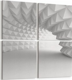 Resim Olla 125x125 Cm 10439k4 Abstract Tünel Görsel Kare 4'lü Kanvas Tablo 