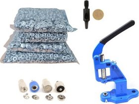 Resim Tuhafiyecimiz Çıtçıt Makinesi, (Nikel) 720 Adet 15MM Paslanmaz Alfa Çıtçıt, Kalıplarıyla Beraber. 