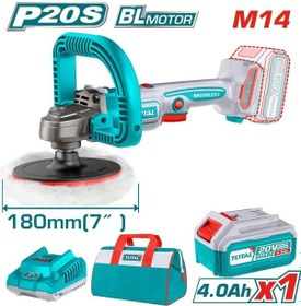 Resim Total TAPLI20181E Li-Ion Akülü Polisaj Makinesi 4AH Akü + Çantalı Set 