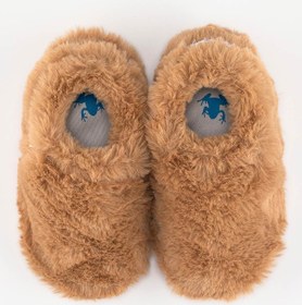 Resim HOPFRÖG Furry Furry Kestane Kahverengi Kürk Barefoot Patik (Hediye Seti) 