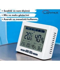 Resim DTH-150 Geniş Ekranlı Sıcaklık Nem Ölçer 