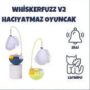 Resim WhiskerFuzz v2 Zilli Kedi Otlu Hacıyatmaz Oyuncağı 