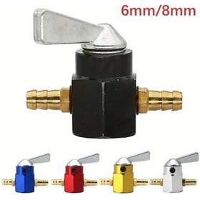Resim Cloud011 Mavi 6mm Ayarlanabilir Motosiklet Yakıt Musluğu 8mm Dayanıklı Alüminyum Alaşım 