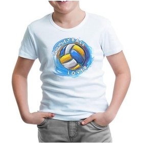 Resim Lord Tshirt Voleybol Aşkı Beyaz Çocuk Tshirt 