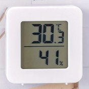 Resim Kompakt Duvara Monte Edilebilir Dijital Termometre ve Higrometre - Doğru Sıcaklık ve Nem Ölçümleri, Kolay Okunabilir LCD Ekran, Pille Çalışan, İç veya Dış Mekan Kullanımı için Beyaz Plastik Tasarım, Ev Hava Durumu İzleme, Minimalist Metre, Dayanıklı Plastik Kasa 