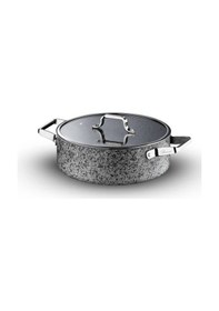 Resim Brioni Stone-age Çizilmez Yanmaz Yapışmaz Indüksiyon 22 Cm Basık Tencere Gri 