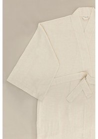 Resim Raw Pamuk Keten Natural Kimono S-m 1515a Natürel 