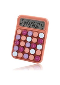 Resim Runzon Renkli Elektronik Hesap Makinesi Pembe Rz817 Pastel Pembe 