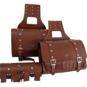 Resim Mts Üniversal Yd3 Yan Deri Ve Ön Çanta Takım 3 Lü Set Kahverengi Kahverengi 