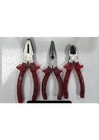 Resim Emka 7 İnç Pense 6 İnç Yan Keski Kargaburun 3'lü El Aleti Seti 