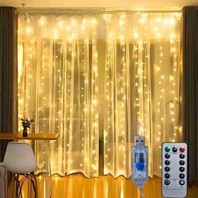 Resim LED Peri Perdesi Işıkları, Yatak Odası için Peri Perdesi Işıkları, Soğuk Beyaz USB Takma 8 Modlu Avize Dizisi Işıkları Uzaktan Kumanda ile, Noel, Yatak Odası, İç Mekan, Düğün, Parti vb. Süsleme için Uygun, Tüm Mevsimler için Uygun 