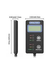 Resim 6v-25v Dijital Voltmetre Şarj Ölçüm Cihazı 110 60 15 Mm 