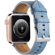 Resim iOS Uyumlu Watch Ultra Yivli Deri Kordon 49mm / Seri 8-7 45mm / Se 2-6-se-5-4 44mm / 3-2-1 42mm 