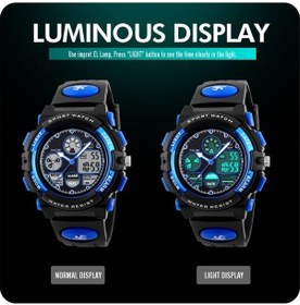 Resim Yingfu Skmeı 1163 Çocuk Spor Saati: Çift Ekran, Gece Işıklı, Suya Dayanıklı, Siyah Renk, Şeffaf Şeffaf 