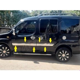 Resim Db Chrome Fiat Doblo Krom Yan Kapı Çıtası 2006-2012 4 Parça P.Çel 