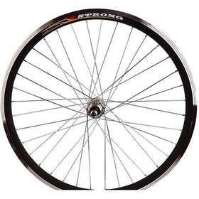 Resim Trazona Bisiklet 26 Arka Jant Çift Kat V Tipi Alüminyum Örülü Siyah 