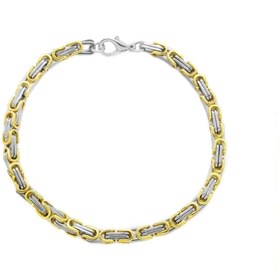Resim Genel Markalar Happymodds Silver-gold Renk 917l Çelik Erkek Kral Bileklik 