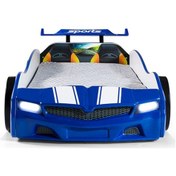 Resim Mavi Arabalı Yatak Spx Işıklı Full Plastik 