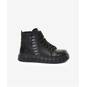 Resim Greyder Kız Çocuk Siyah Hakiki Deri Sneaker Bot 5k5nb66650 Sıyah Floter 