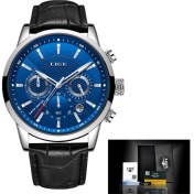 Resim Hanyang Siyah Mavi L Yeni Saatler Chronograph Erkekler Için Orijinal Marka Izle Lüks Spor Su Geçirmez Kuvars Saat Paslanmaz Çelik Otomatik Tarih Reloj Hombre (Yurt Dışından) 