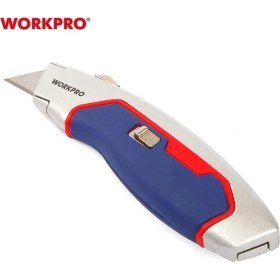 Resim WP213011 Ağır Hizmet Gövde Geri Çekilebilir Rötuş Bıçağı + 3 Adet Yedek Bıçak 