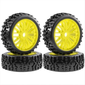Resim Lillian Arrma Talion Redcat A Için 4 Adet 115 mm 1/8 Rc Off-Road Araç Jantı Lastiği 17 mm Altıgen (Yurt Dışından) 