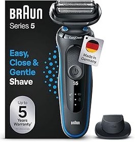 Resim Braun Yeni Seri 5 B1200s Kablosuz Tıraş Makinesi, AutoSense, EasyClean, EasyClick, Islak & Kuru 
