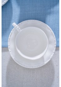 Resim Acar Milano 6 Kişilik Çay Fincan Takımı - 220 Ml Beyaz 