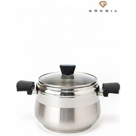 Resim Gökdil Bonera Special Paslanmaz 6 Lt Düdüklü Tencere Gümüş 